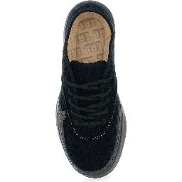 Low Skate Mule Black Low-Top Sneaker with Side Logo in Cotton Man
