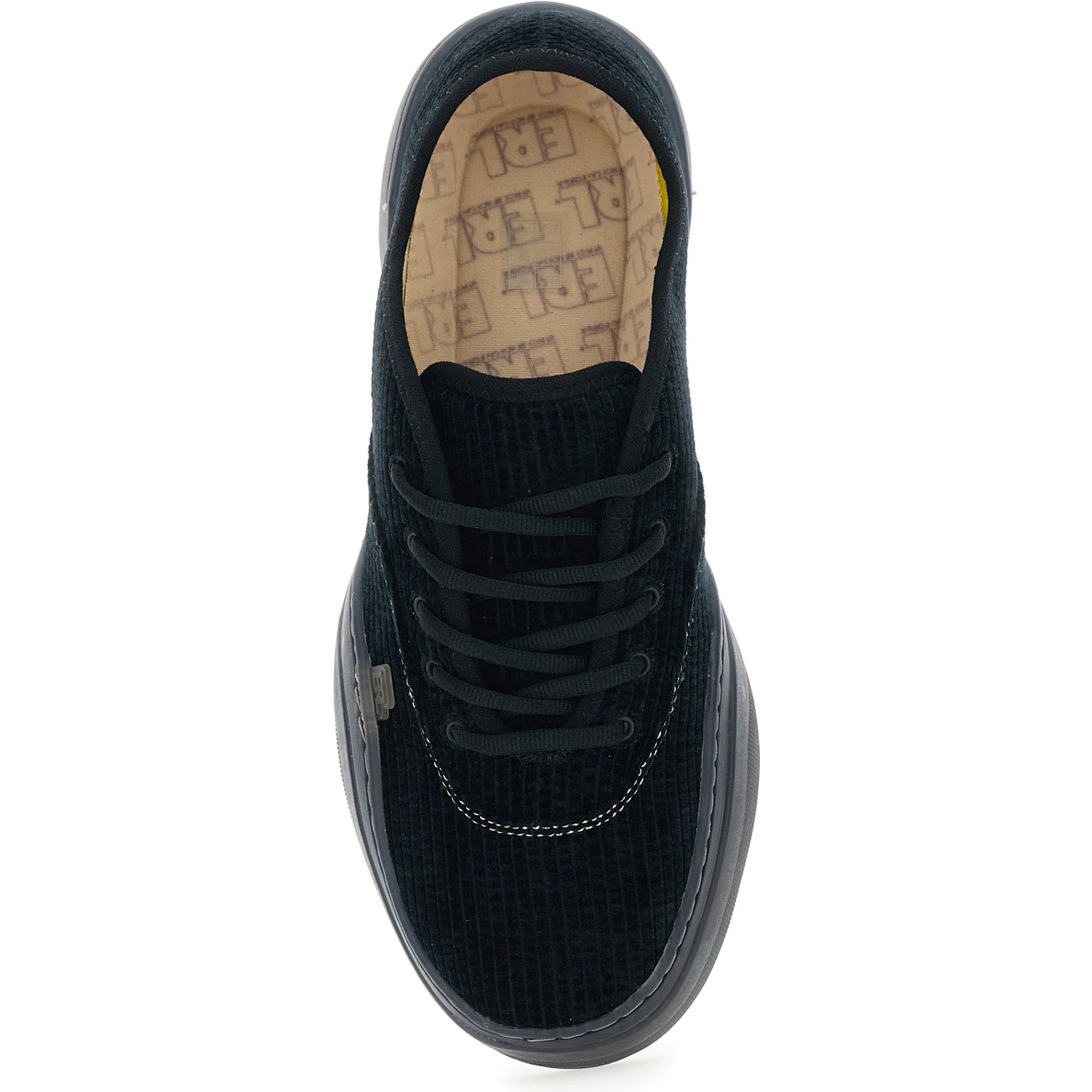 Low Skate Mule Black Low-Top Sneaker with Side Logo in Cotton Man