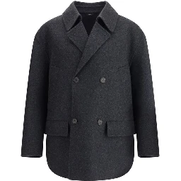 Gray Fleece Wool Coat