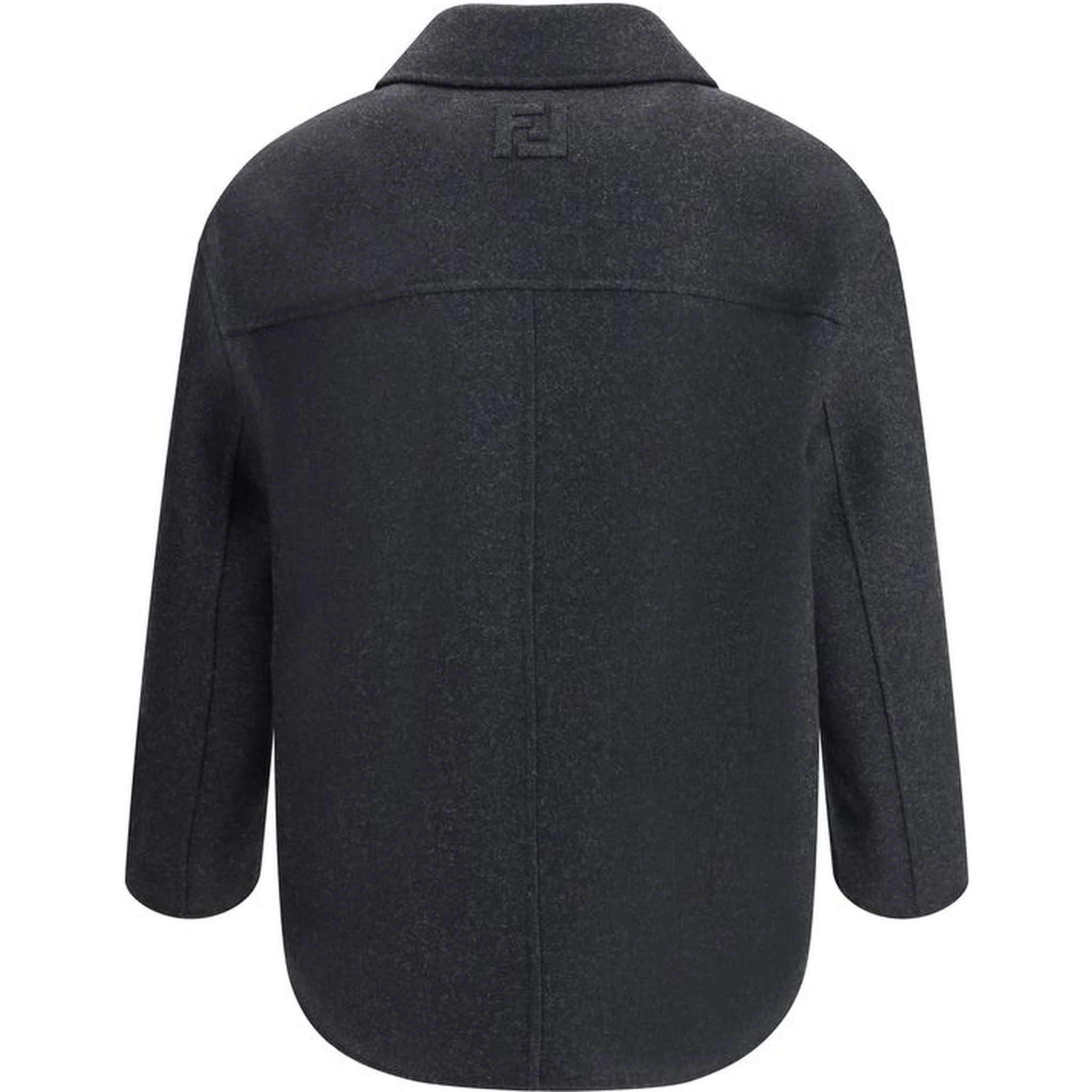 Gray Fleece Wool Coat