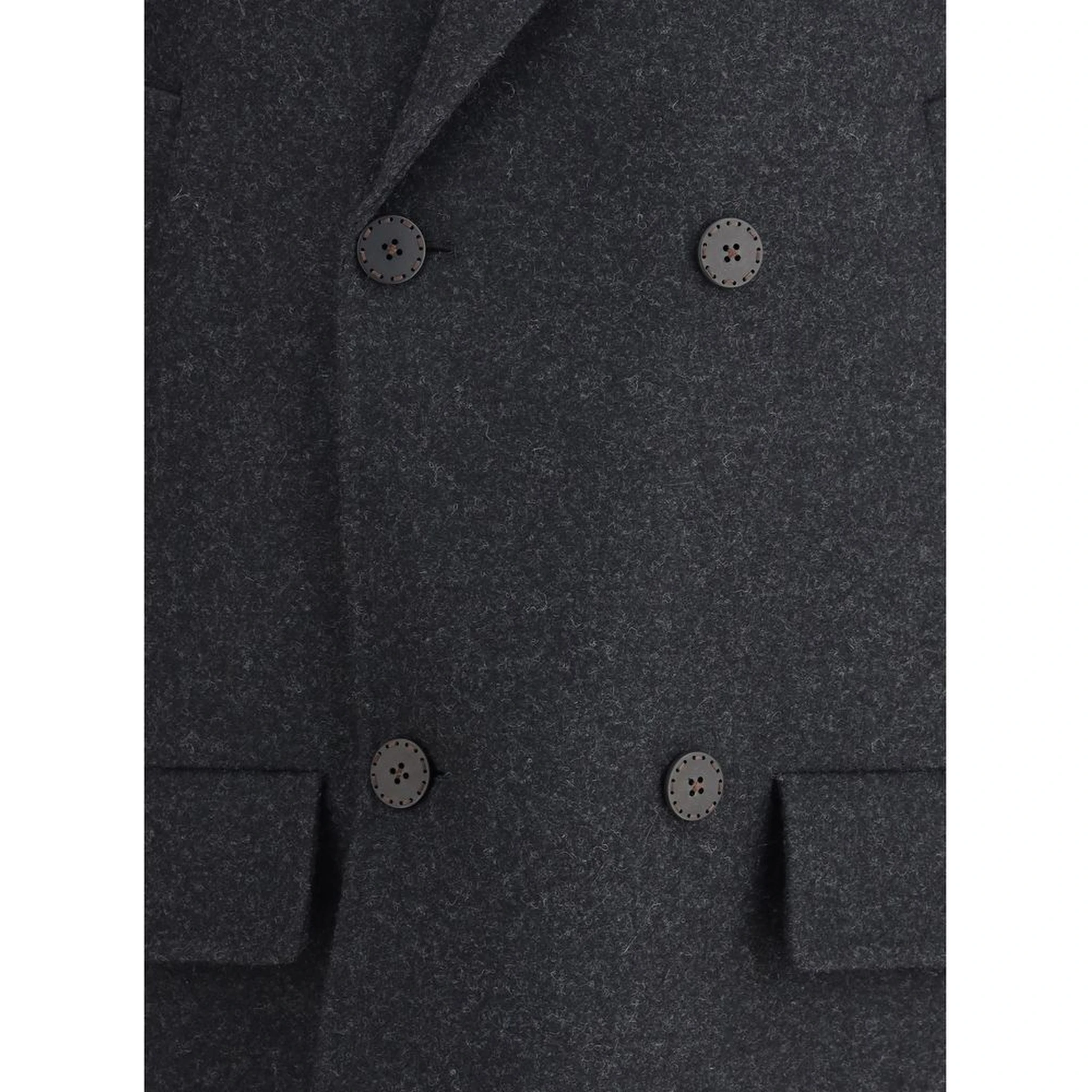Gray Fleece Wool Coat