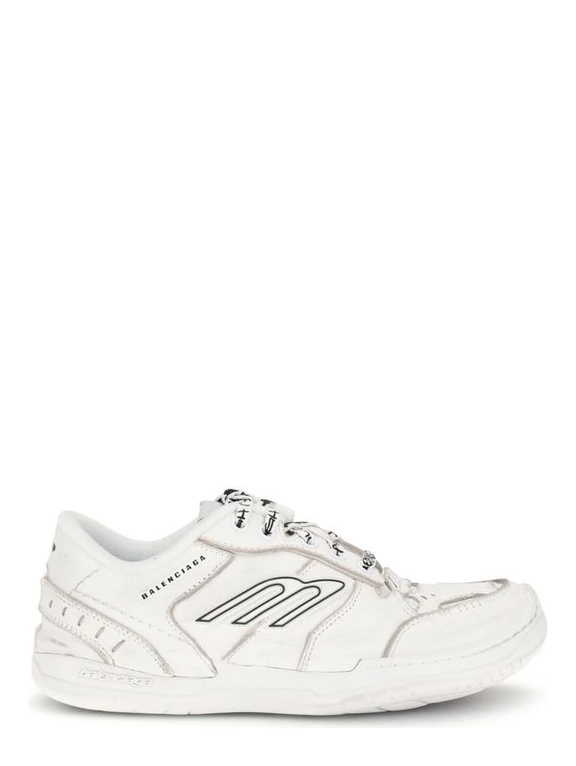 White Calf Leather Bos Taurus Athletic Sneakers