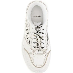White Calf Leather Bos Taurus Athletic Sneakers