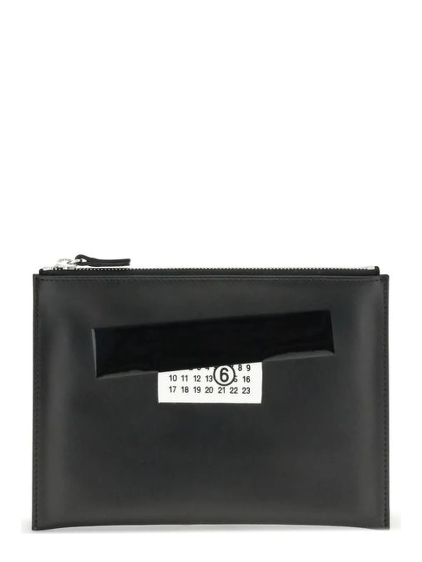 Black Calf Leather Bos Taurus Clutch Bag