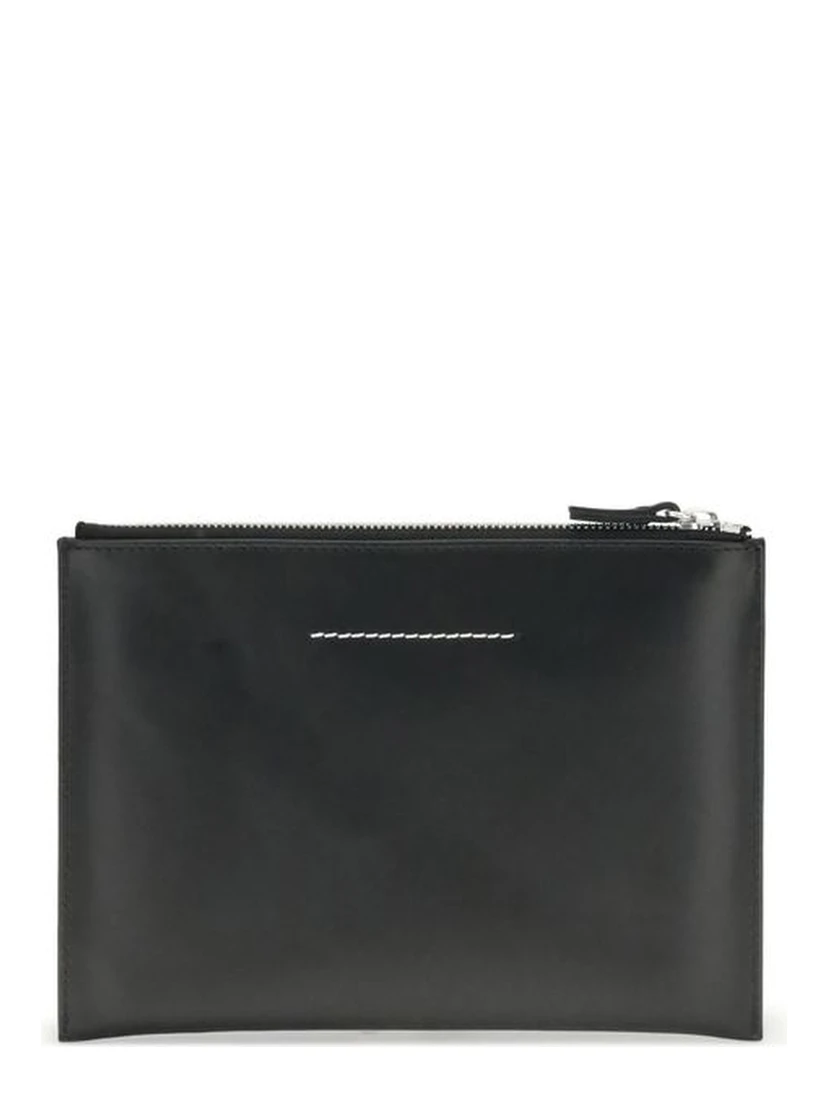 Black Calf Leather Bos Taurus Clutch Bag