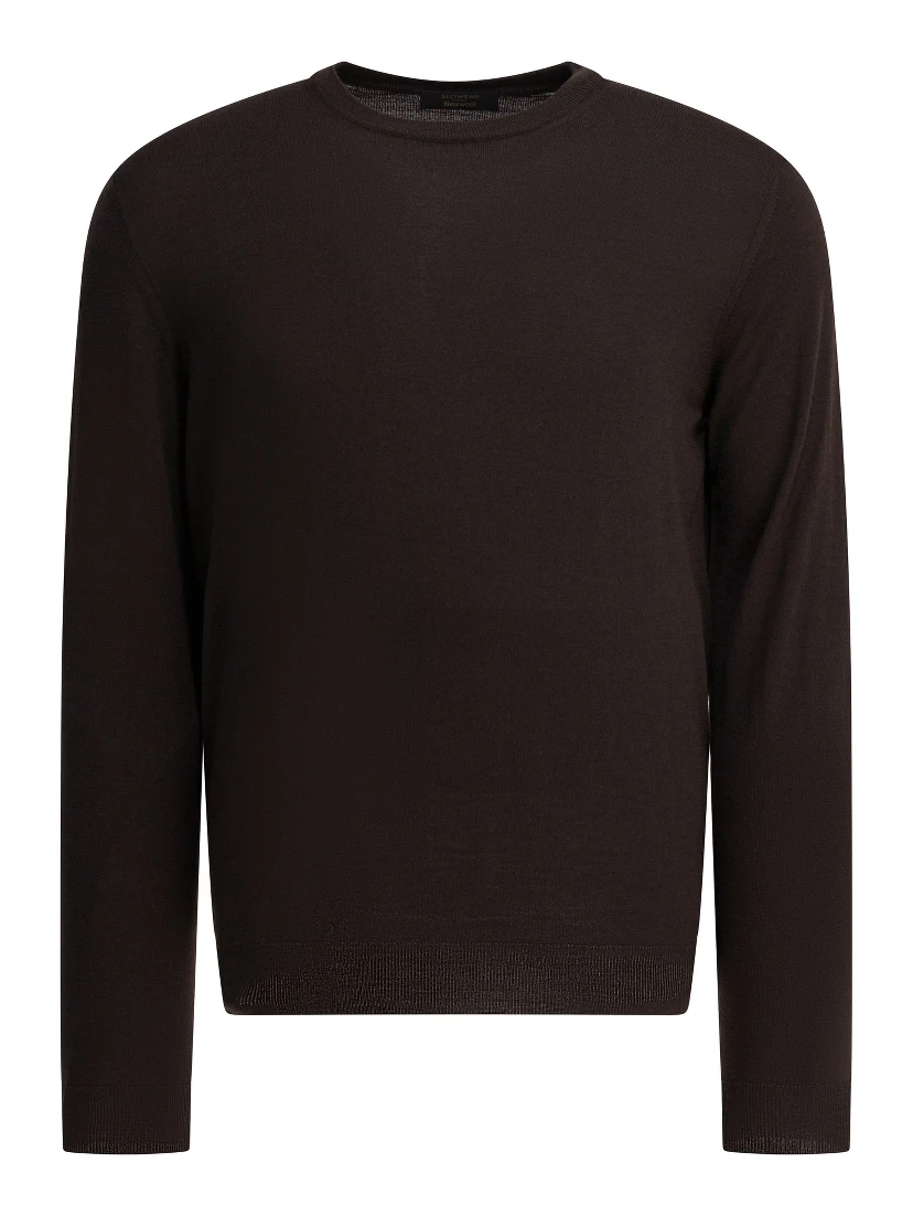 Wool crewneck knitwear
