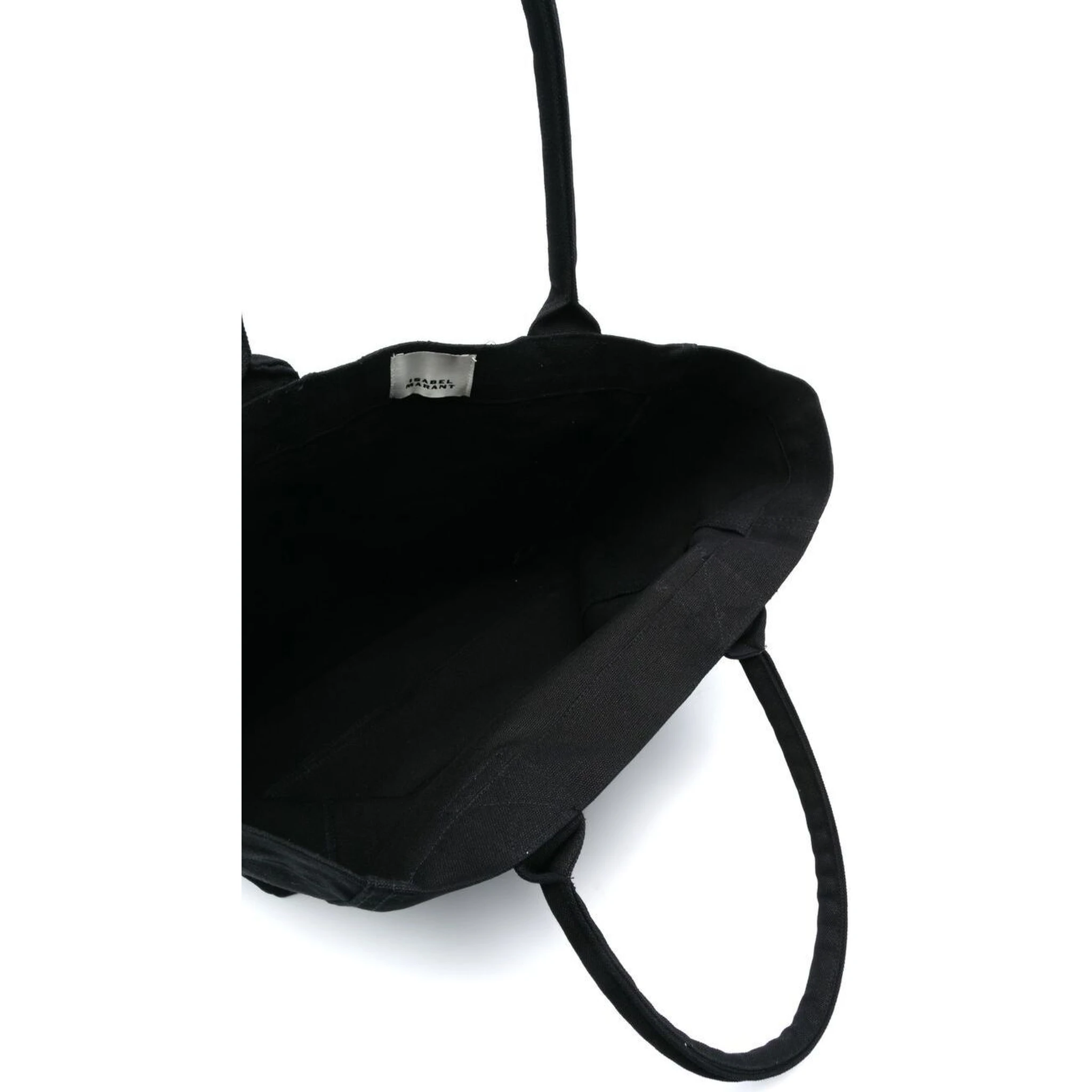 Yenky Black Small Tote Bag with Logo on the Front in Cotton Woman