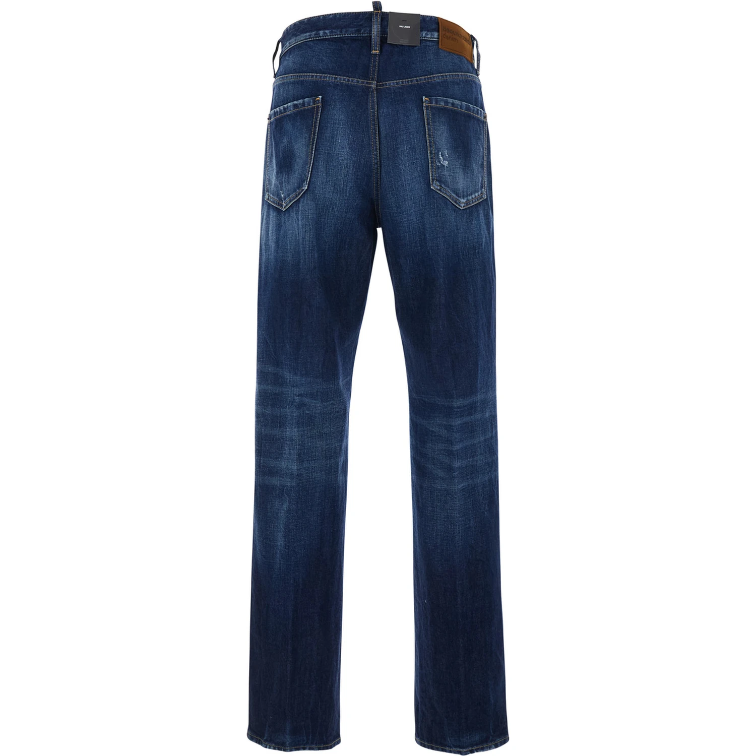 642 Blue Jeans with Logo Patch on the Rear in Denim Man