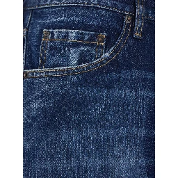 642 Blue Jeans with Logo Patch on the Rear in Denim Man