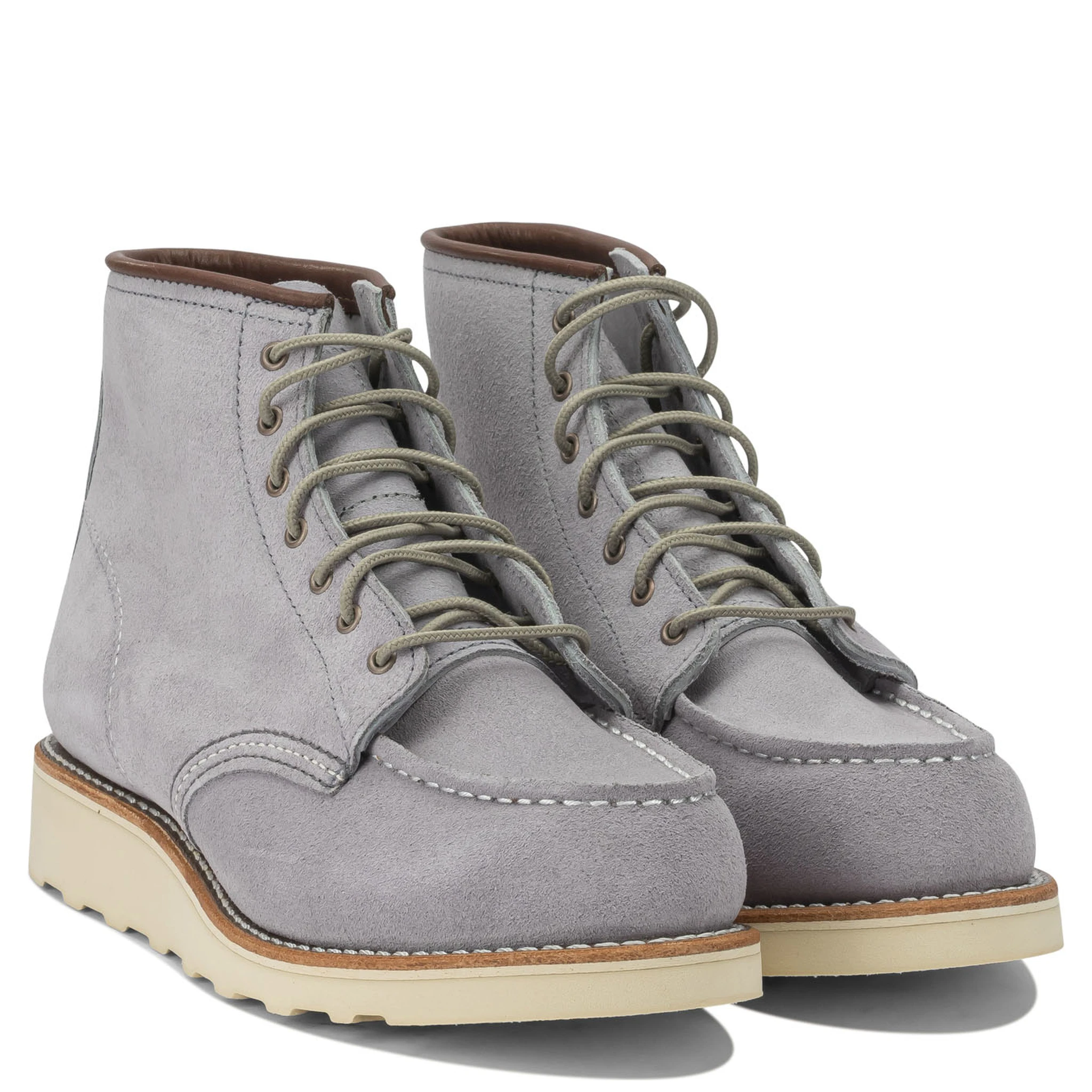 "6 Moc Toe 3300 Dusty Lavender Abilene" Lace-up ankle boots