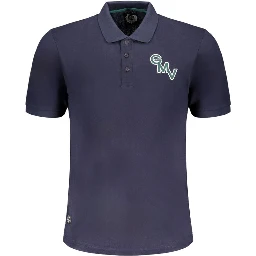 Blue Cotton Polo Shirt