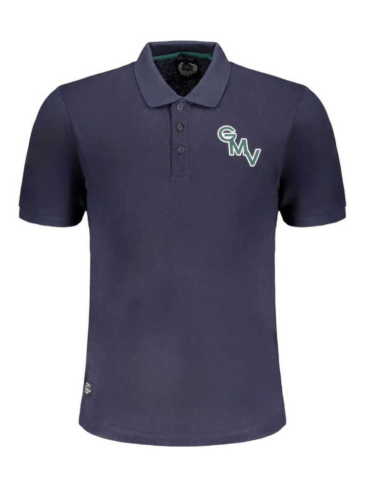 Blue Cotton Polo Shirt