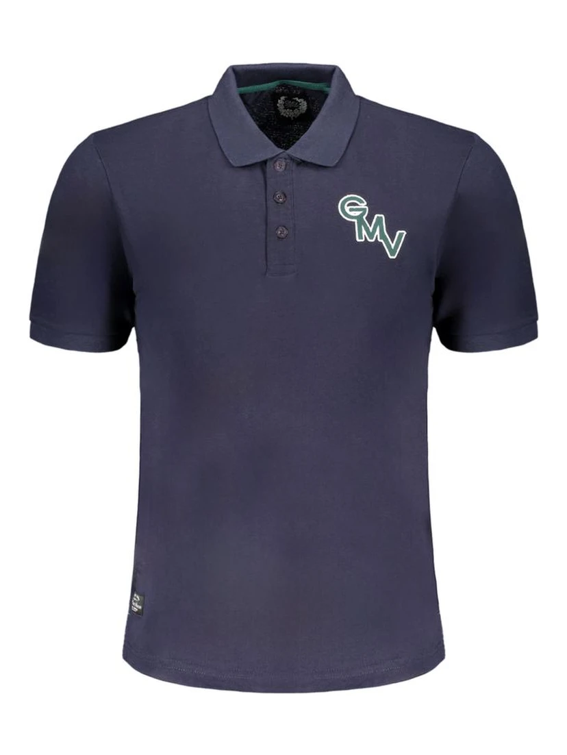 Blue Cotton Polo Shirt