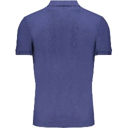 Blue Cotton Polo Shirt