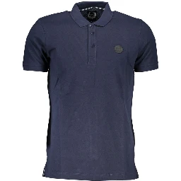 Blue Cotton Polo Shirt