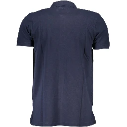 Blue Cotton Polo Shirt