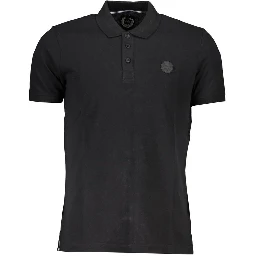 Black Cotton Polo Shirt