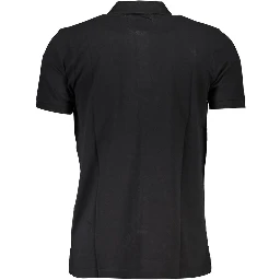 Black Cotton Polo Shirt