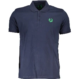 Blue Cotton Polo Shirt