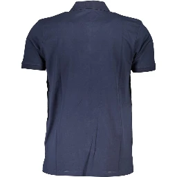 Blue Cotton Polo Shirt