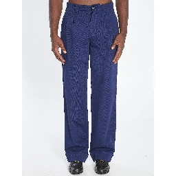 Cotton gabardine trousers