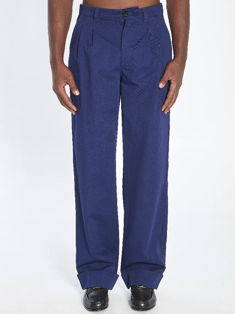 Cotton gabardine trousers