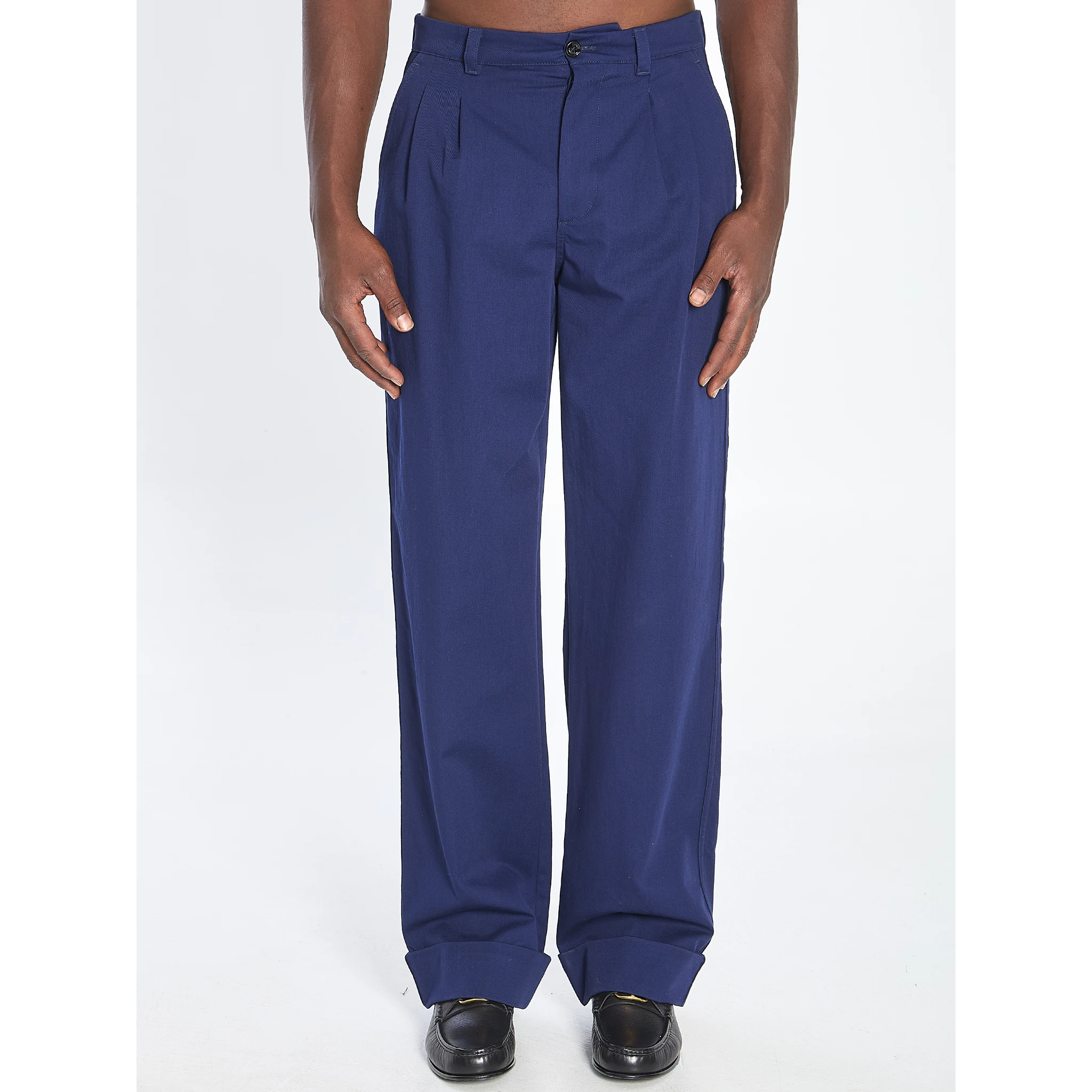 Cotton gabardine trousers