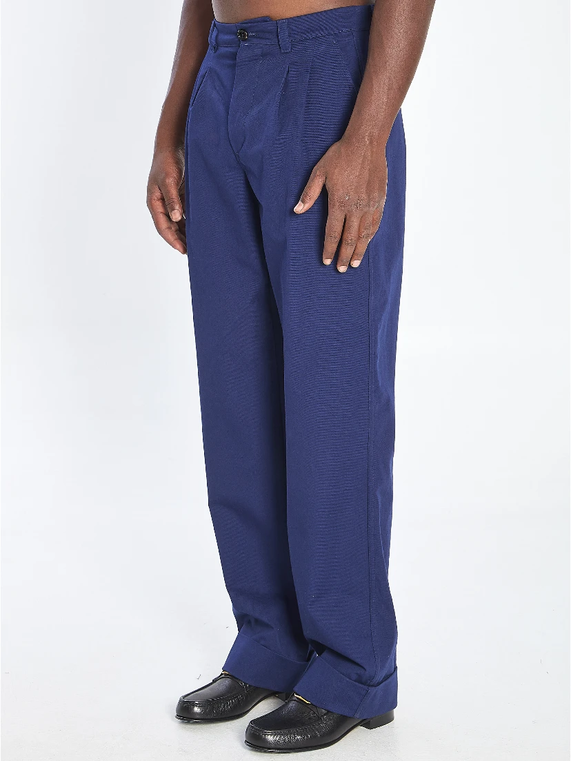 Cotton gabardine trousers