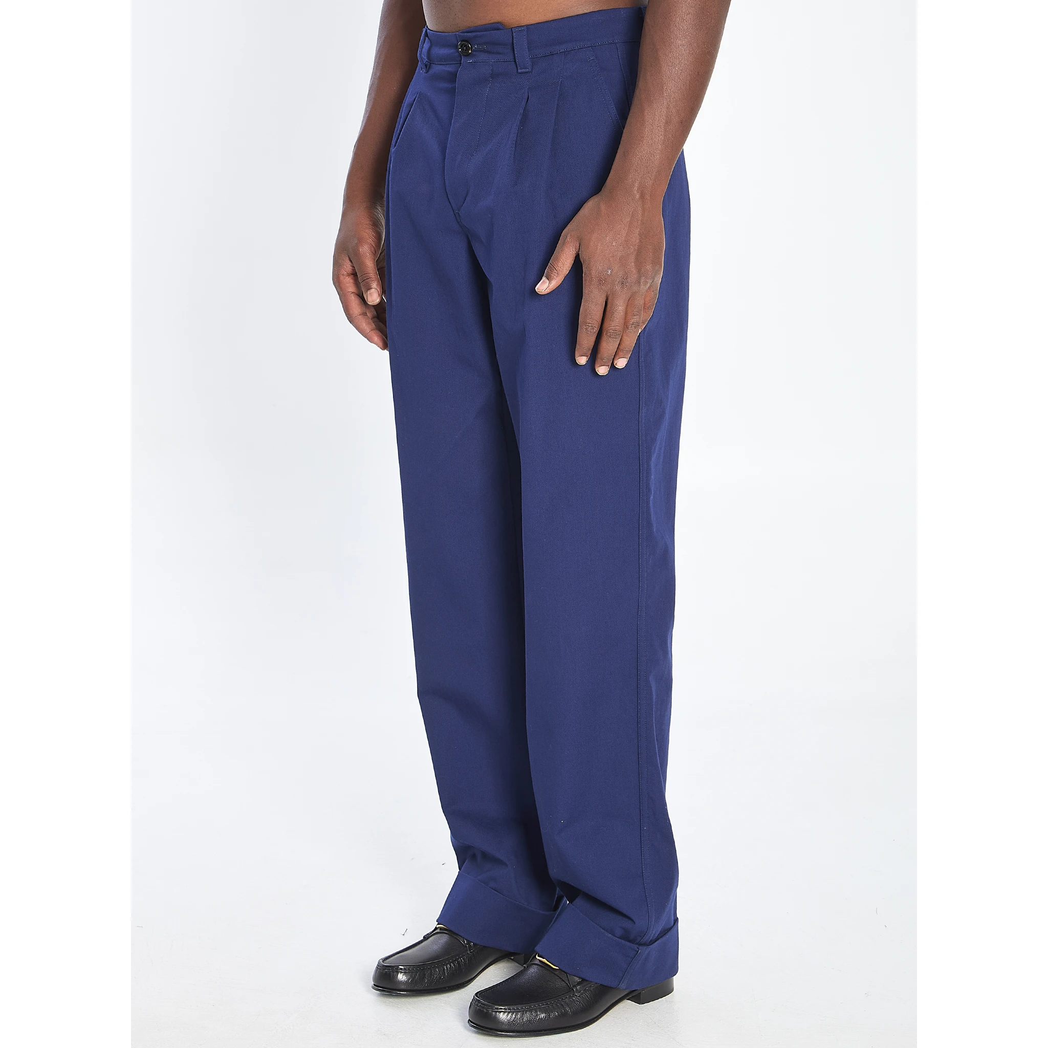 Cotton gabardine trousers