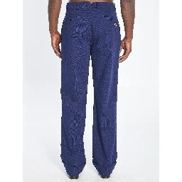 Cotton gabardine trousers