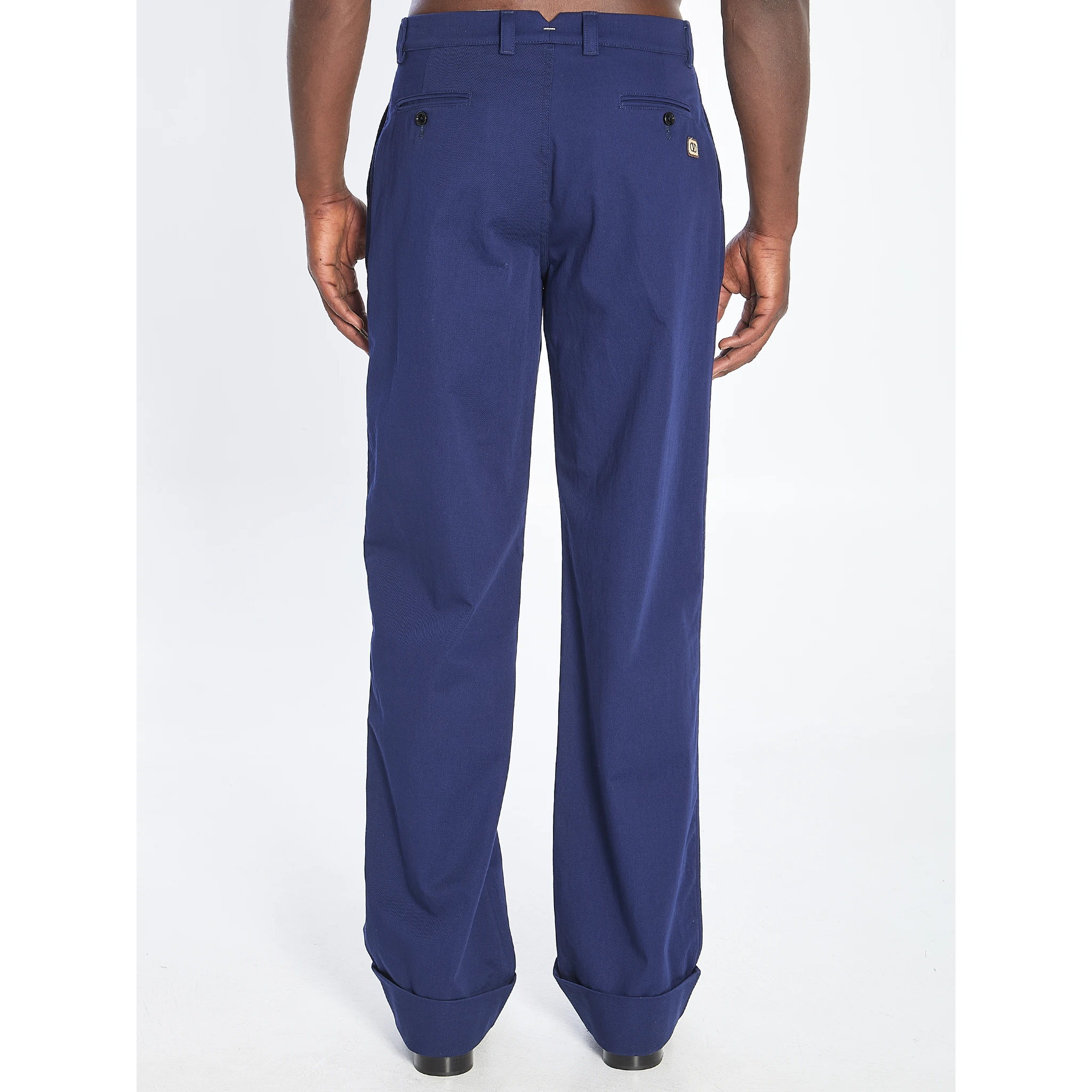Cotton gabardine trousers