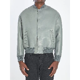 Bomber jacket in plongé nappa leather