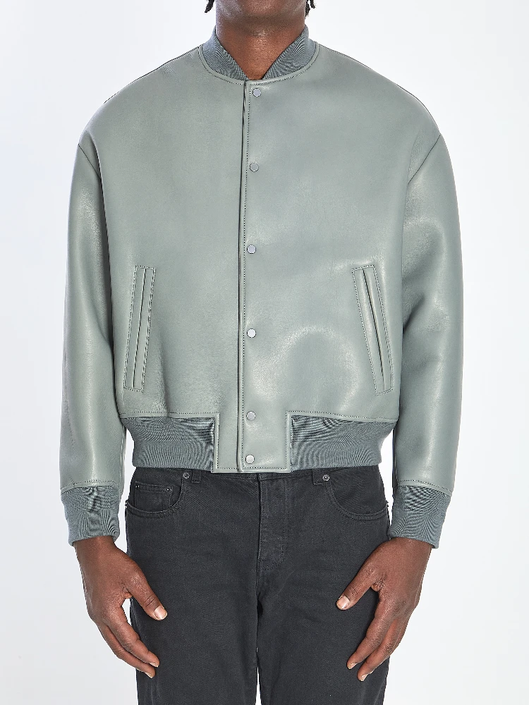 Bomber jacket in plongé nappa leather