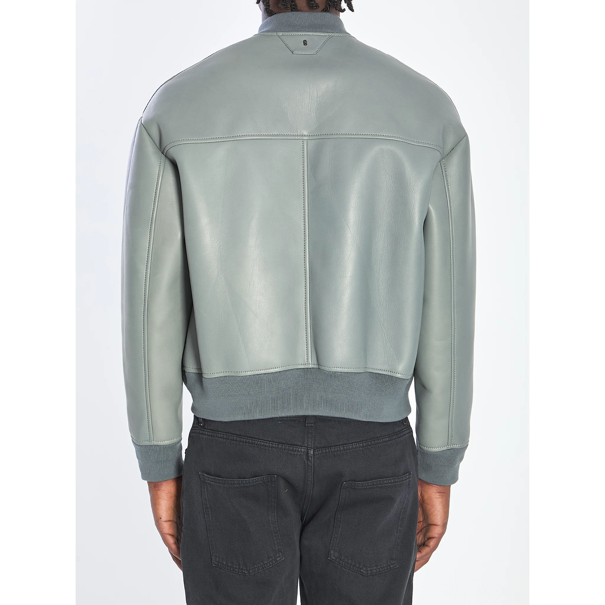 Bomber jacket in plongé nappa leather