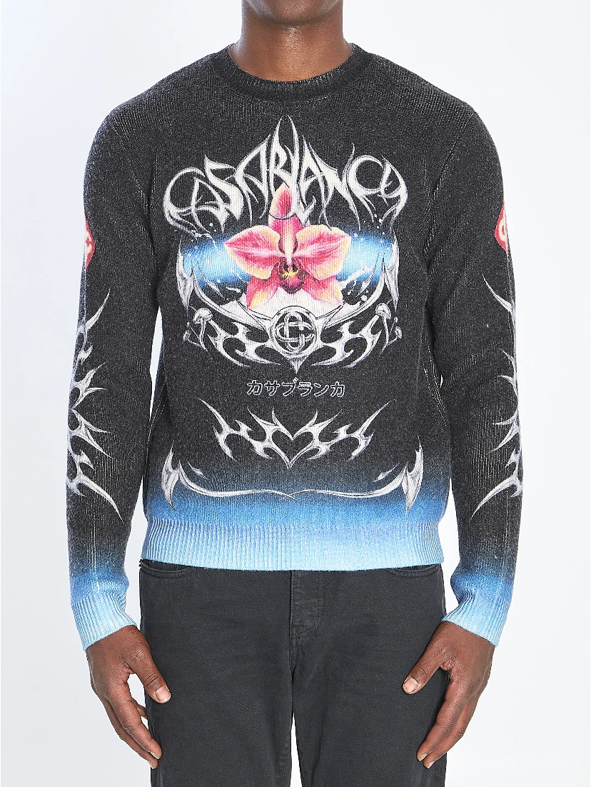 Sweater with Blades print