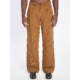 Cotton gabardine trousers