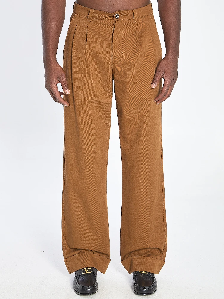 Cotton gabardine trousers