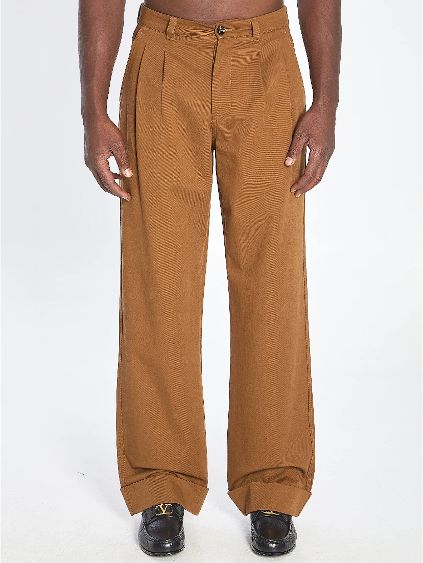 Cotton gabardine trousers