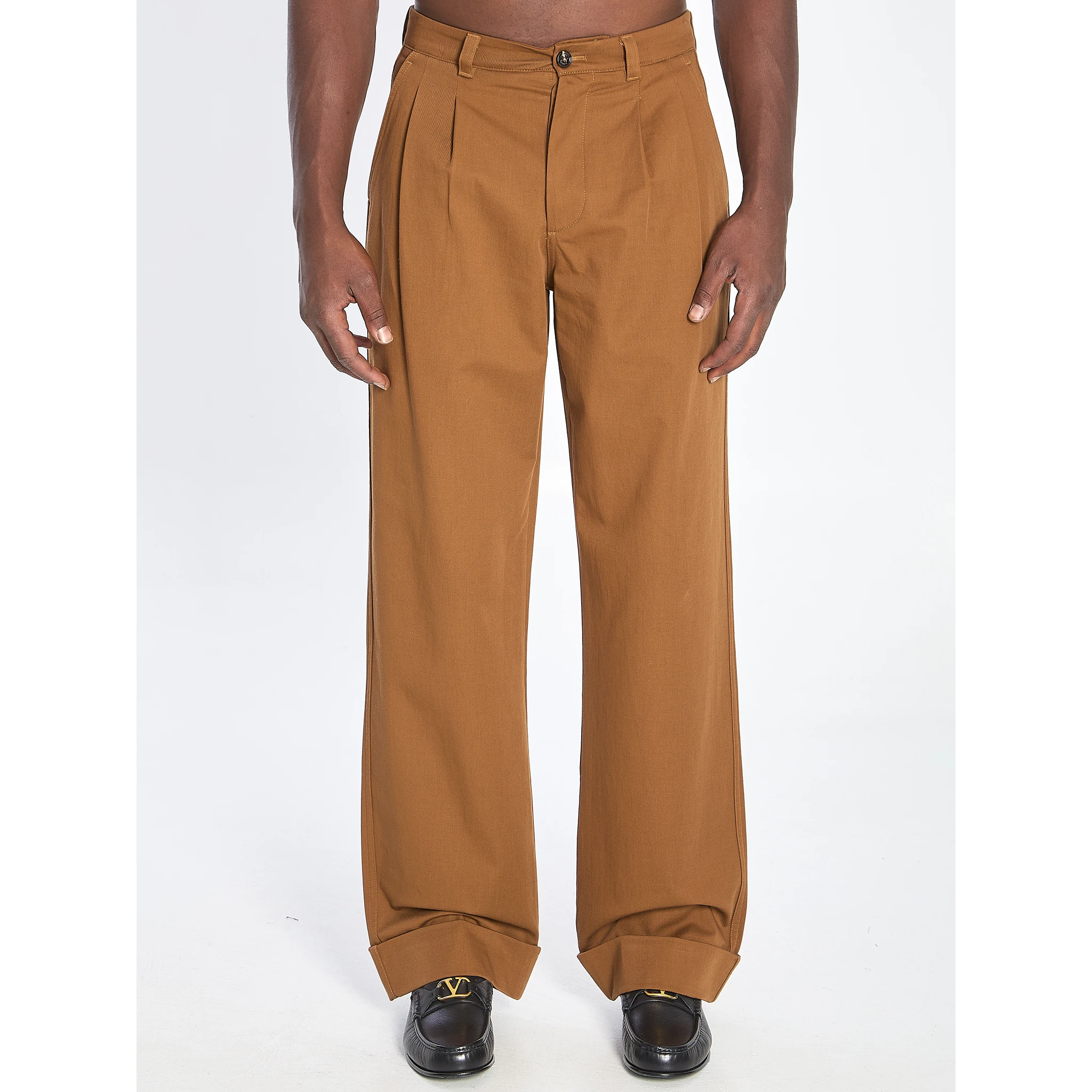 Cotton gabardine trousers