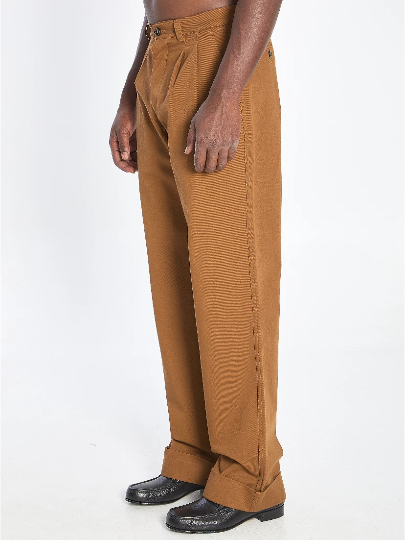 Cotton gabardine trousers