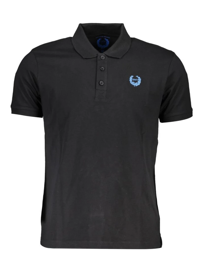 Black Cotton Polo Shirt