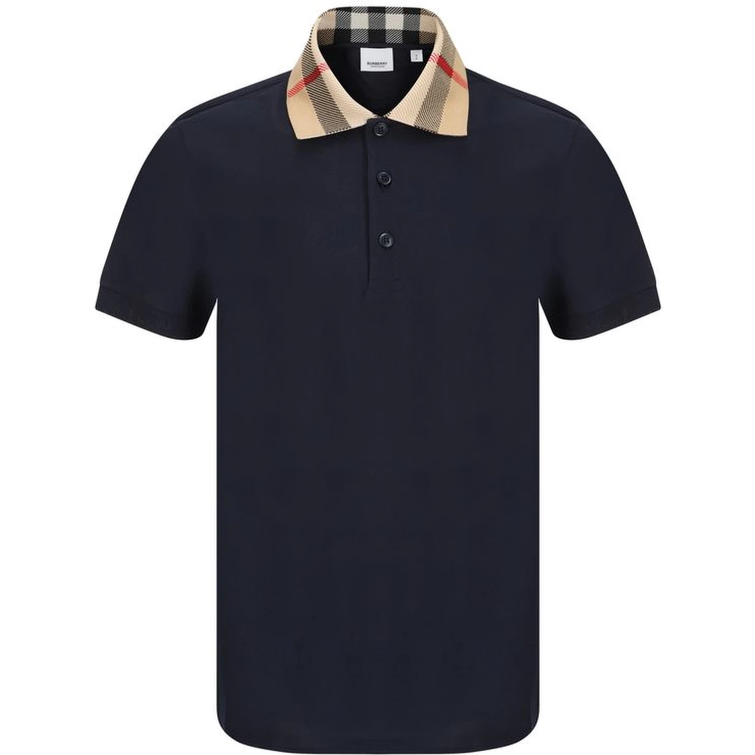 Blue Cotton Polo Shirt