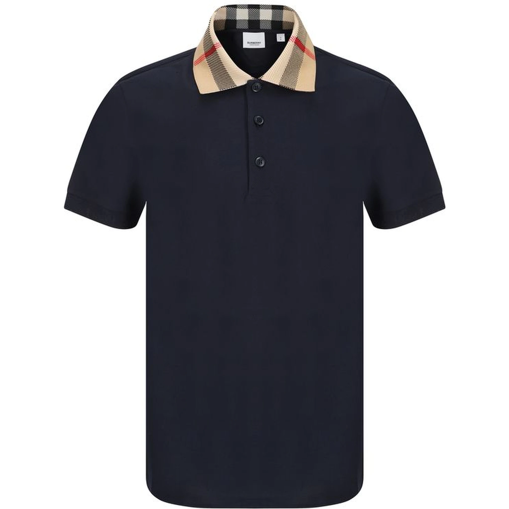 Blue Cotton Polo Shirt