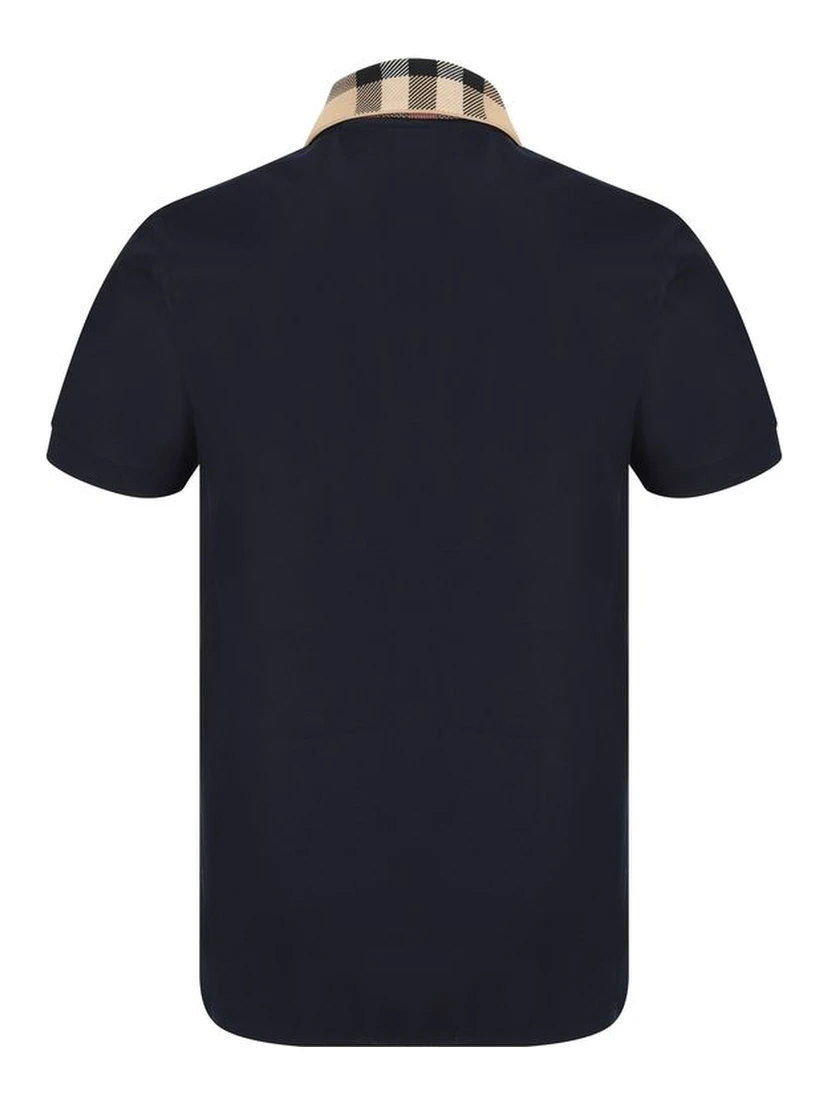 Blue Cotton Polo Shirt