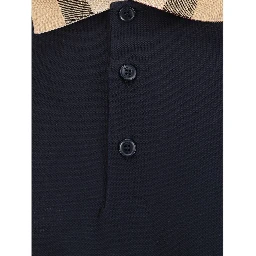Blue Cotton Polo Shirt