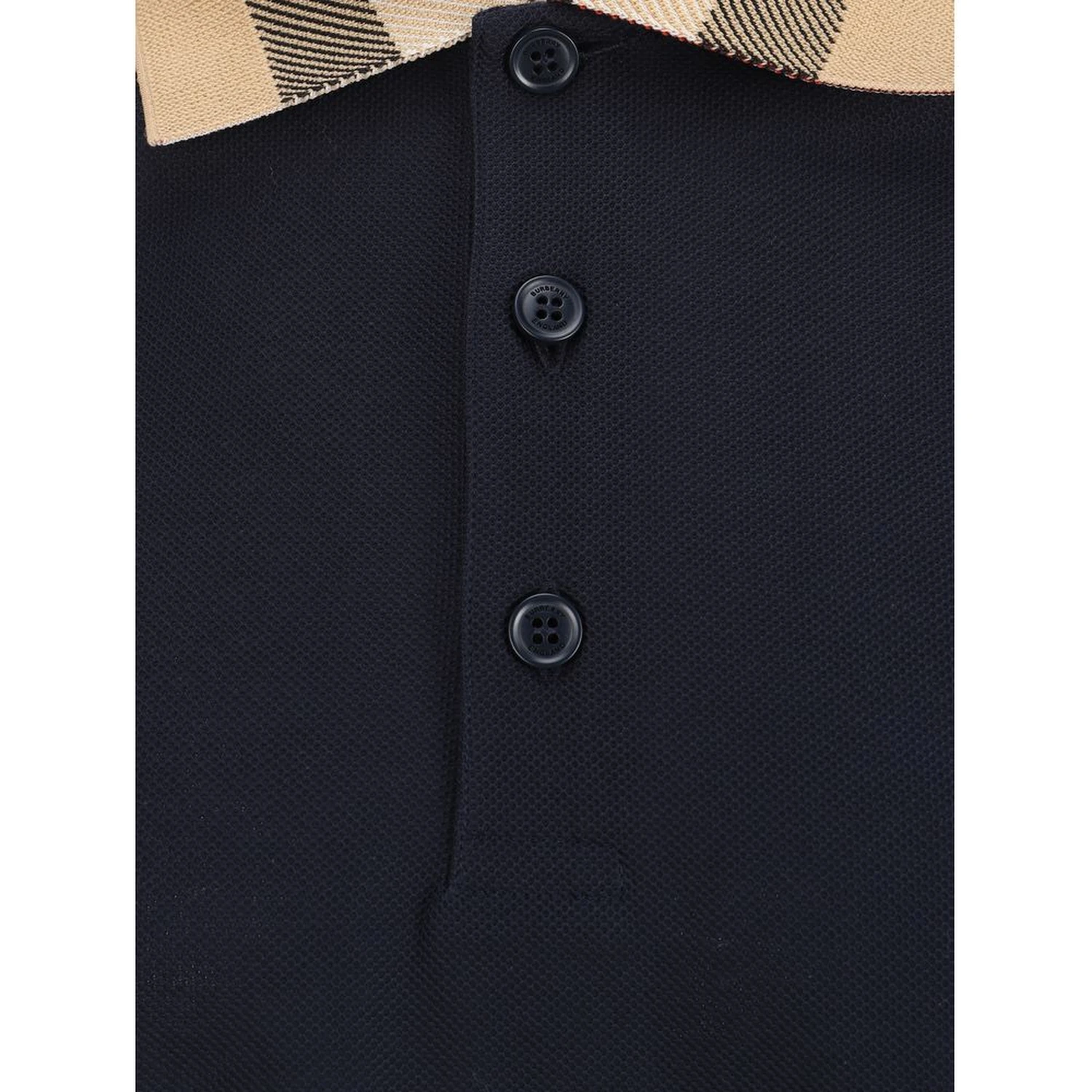 Blue Cotton Polo Shirt