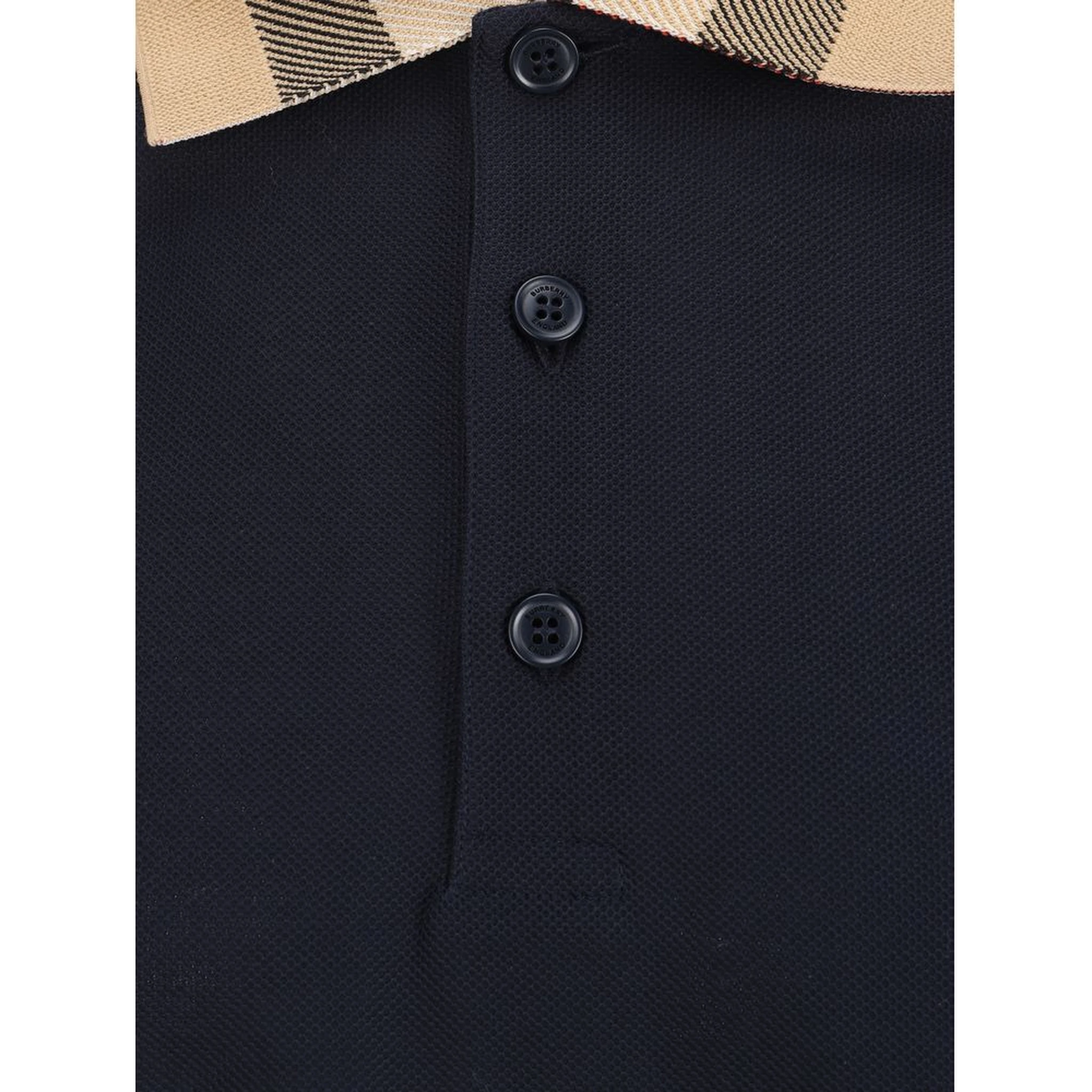 Blue Cotton Polo Shirt