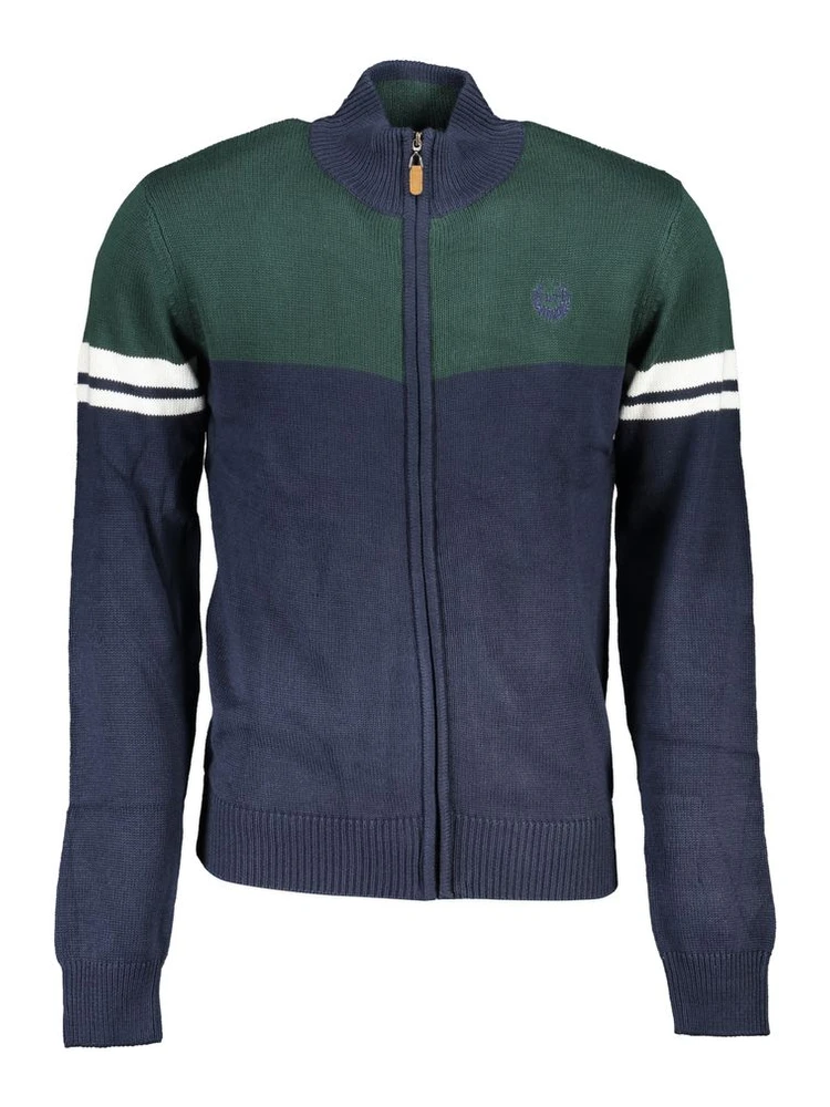 Blue Cotton Men's Cardigan