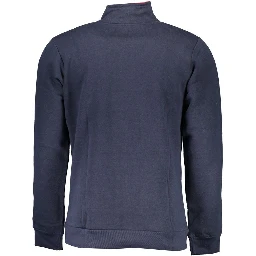 Blue Polyester Men's Sweatshirt