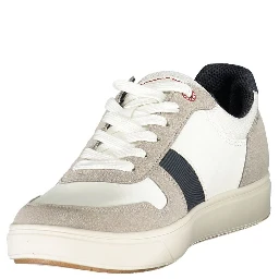White Polyester Sneaker
